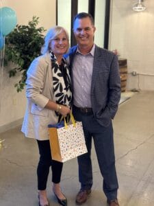 President Bill Emerson and Renee Stipa after winning Direct Hire Recruiter of the Year