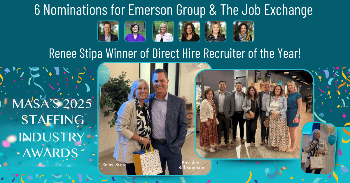 Emerson Group The Job Exchange MASA Industry Winner
